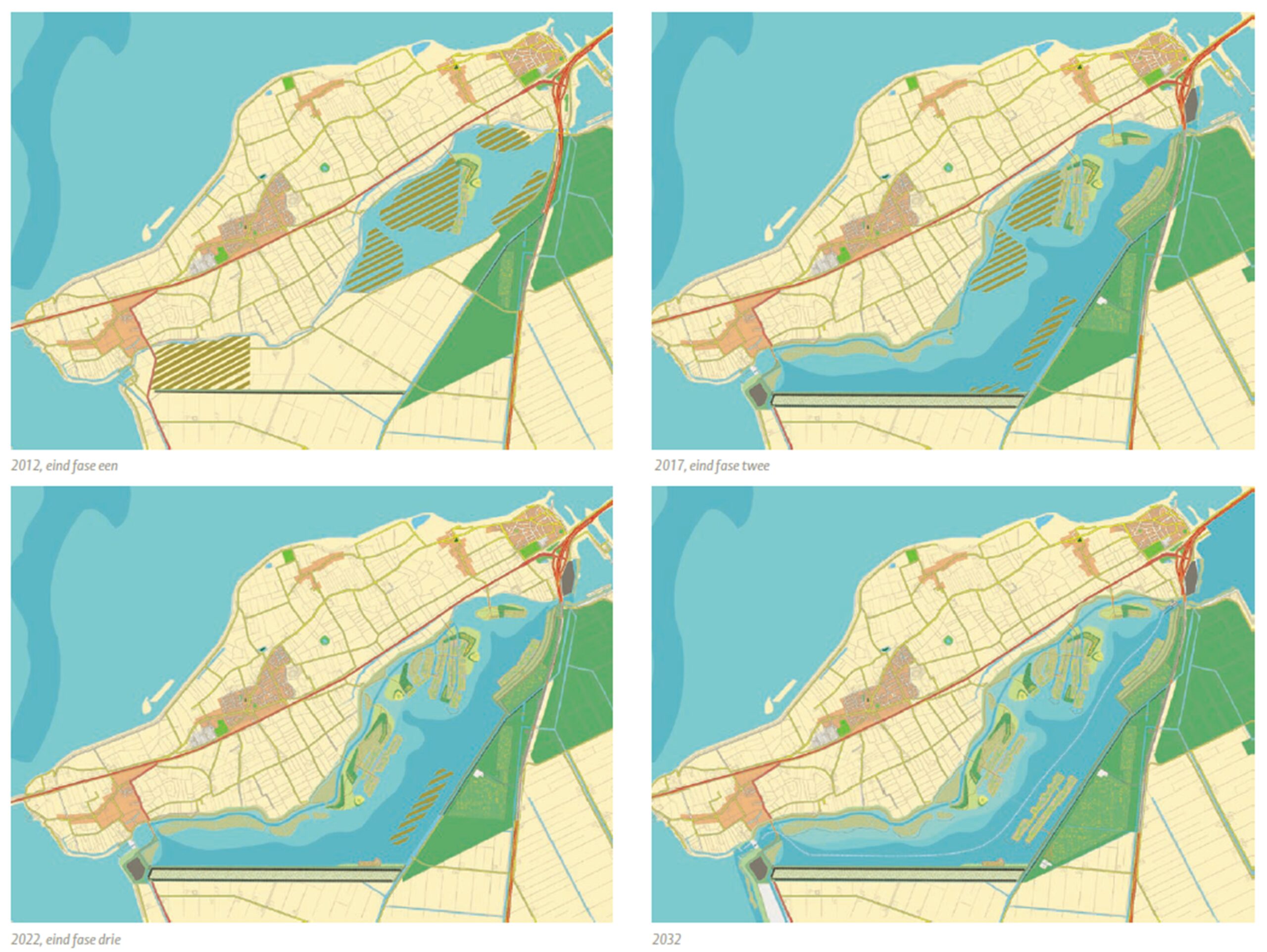 Different project stages design Wieringerrandmeer.