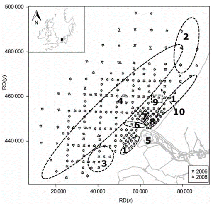 Sampling locations baseline study.