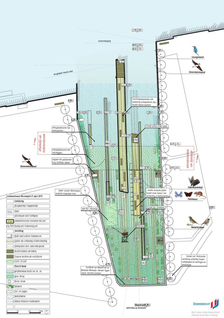 Wervenpark Dordrecht tekening concept