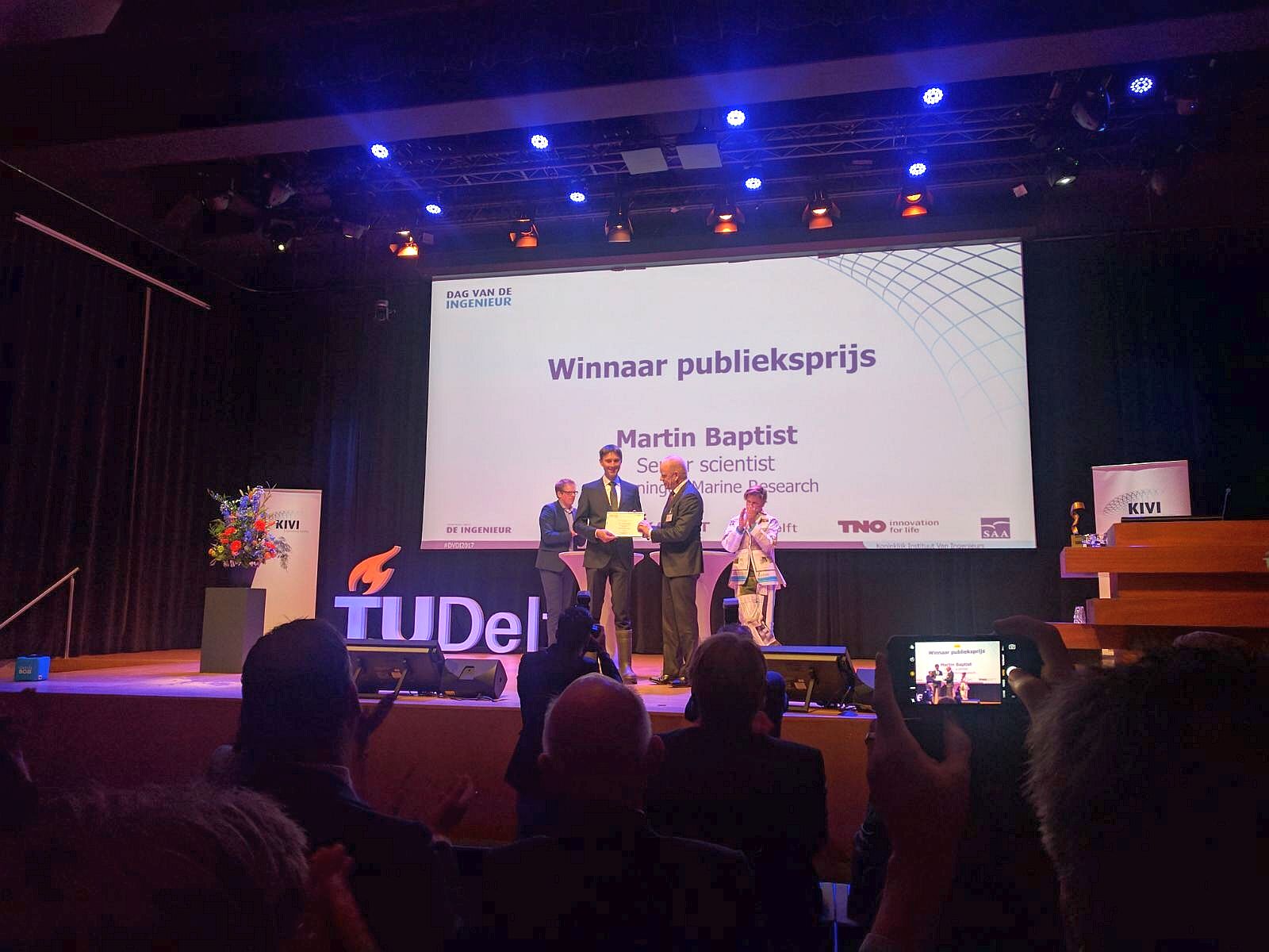 Publiek kiest Martin Baptist als winnaar Prins Friso Ingenieursprijs